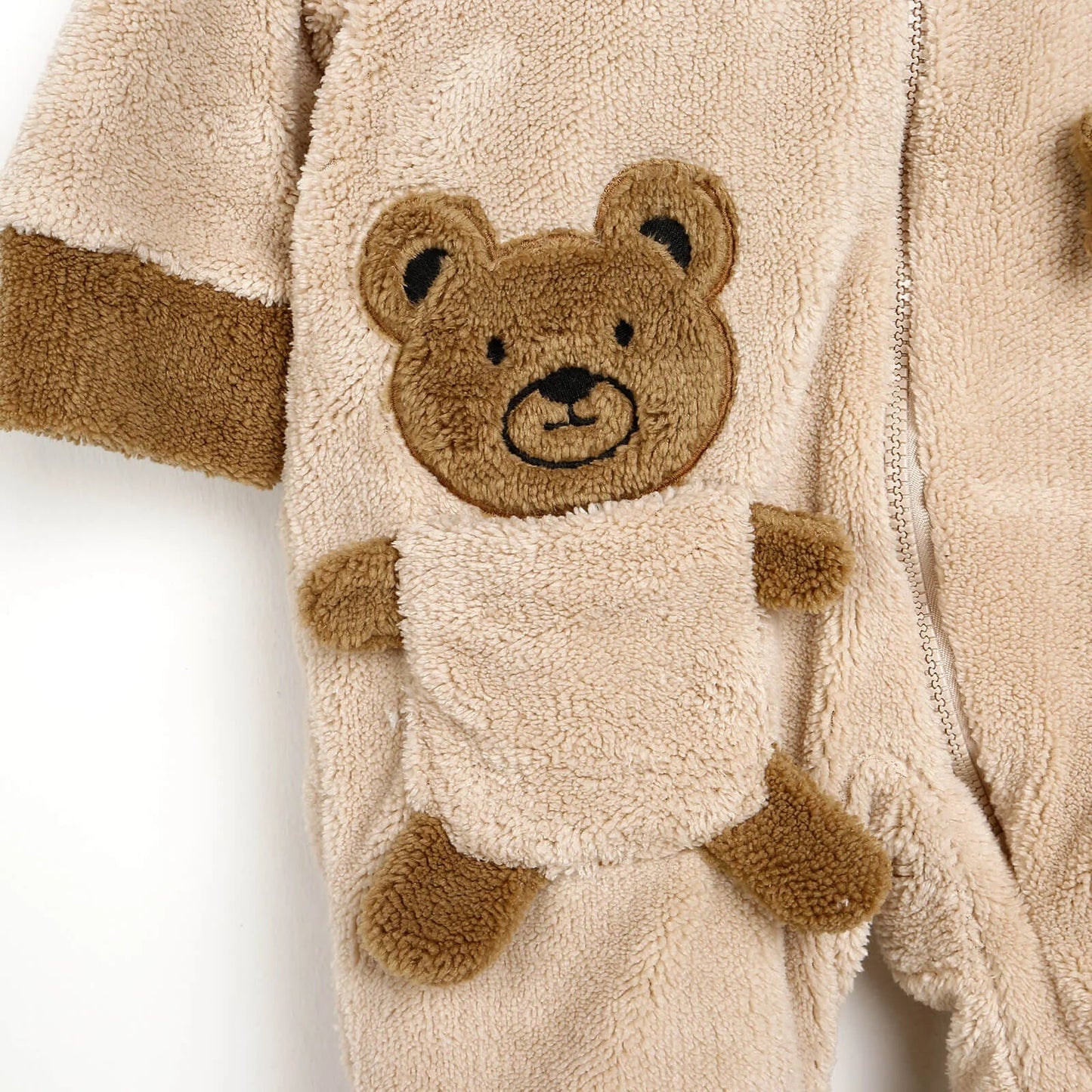 Midimod Newborn Welsoft Jumpsuit - Beige