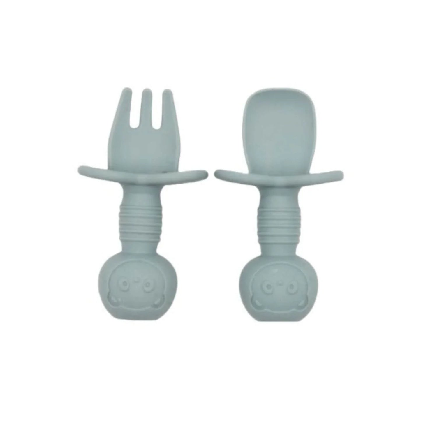 BLW Essentials Silicone Training Cutlery Set-Dusky Blue