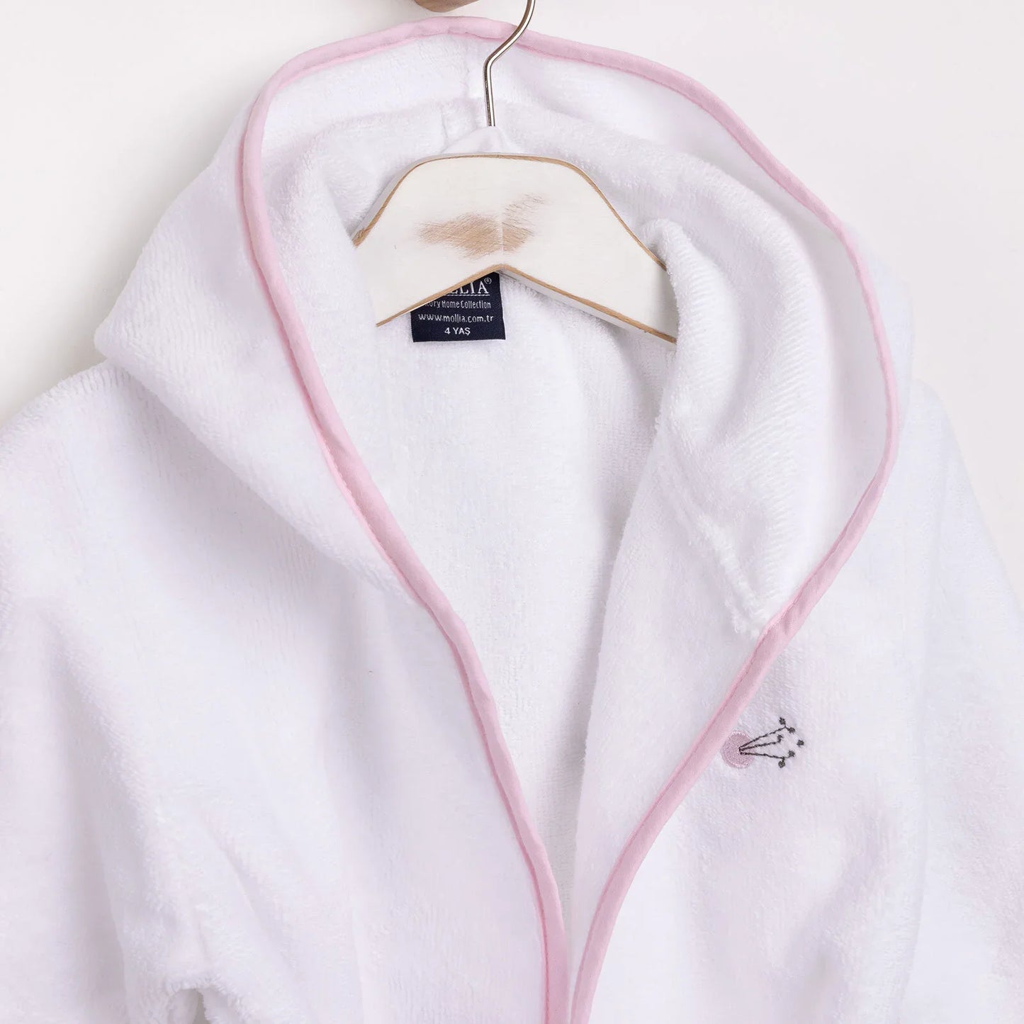 Mollia Girl Baby Bathrobe - White