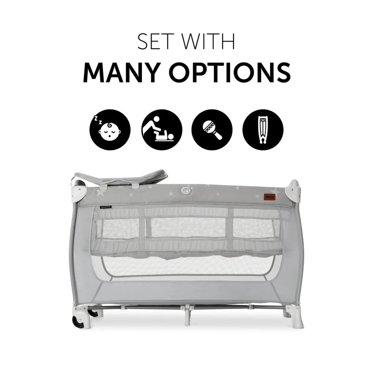 Outlet - Hauck Sleep N Play Center Bassinet Travel Cot & Playpen - Stars