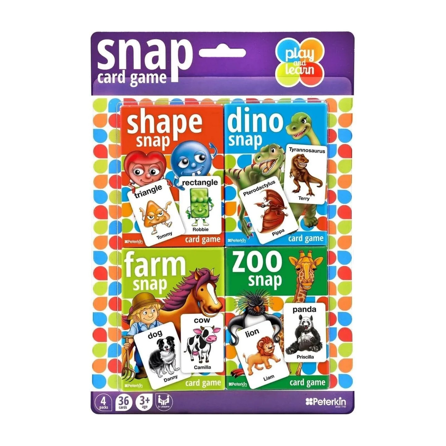 Peterkin Snap Card Game Set - Pack of 4