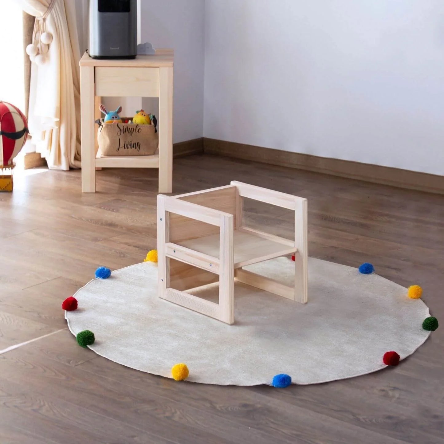 Montessori Wooden Convertable Table & Chair 36,1 cm (W) x 33,7 cm (H) x 36,6 cm (L)