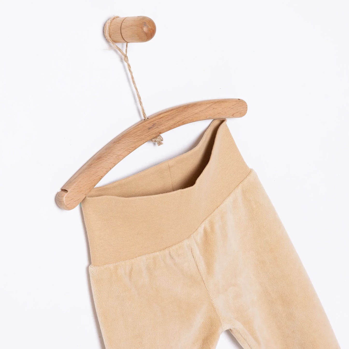 HelloBaby Unisex Velvet Footed Bottom - Beige