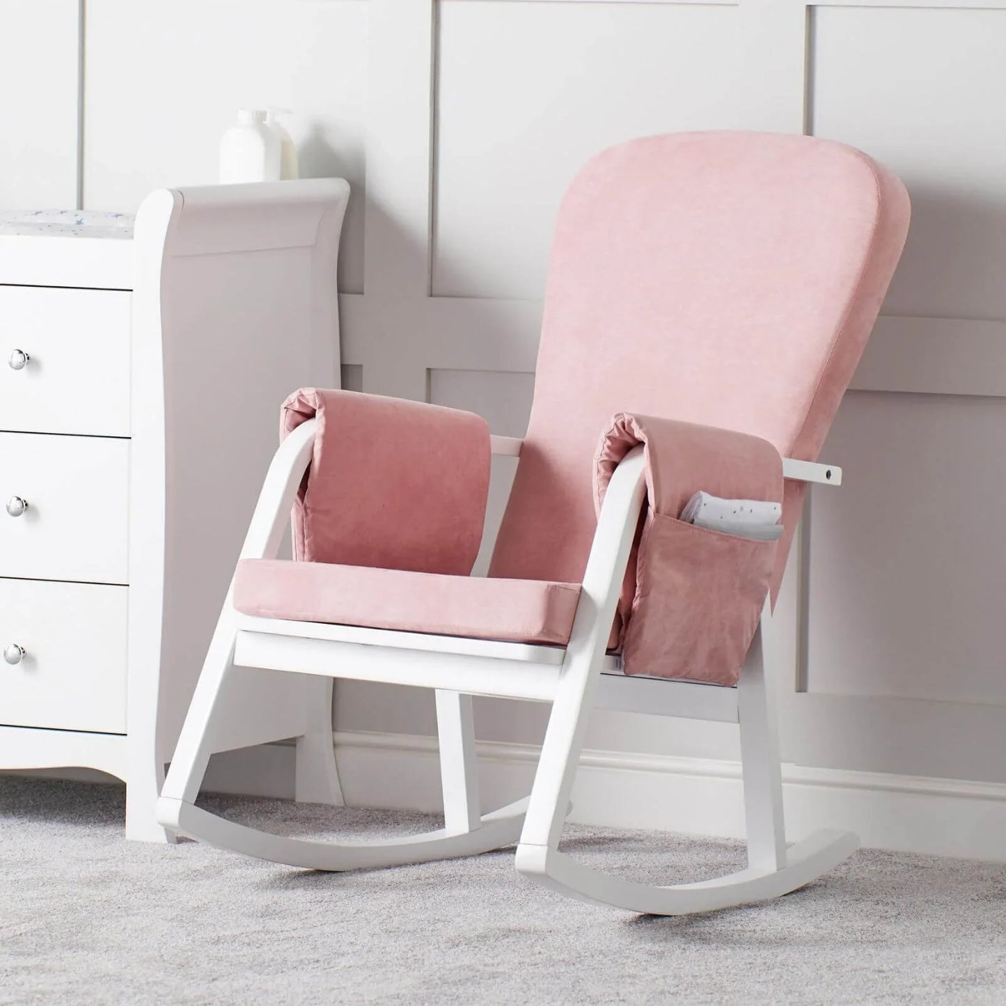 Ickle Bubba Dursley Rocking Chair - Blush Pink