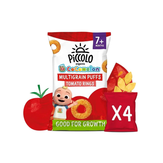 Piccolo Organic Multigrain Puffs Tomato Rings 7+ months 60g (4x15g)
