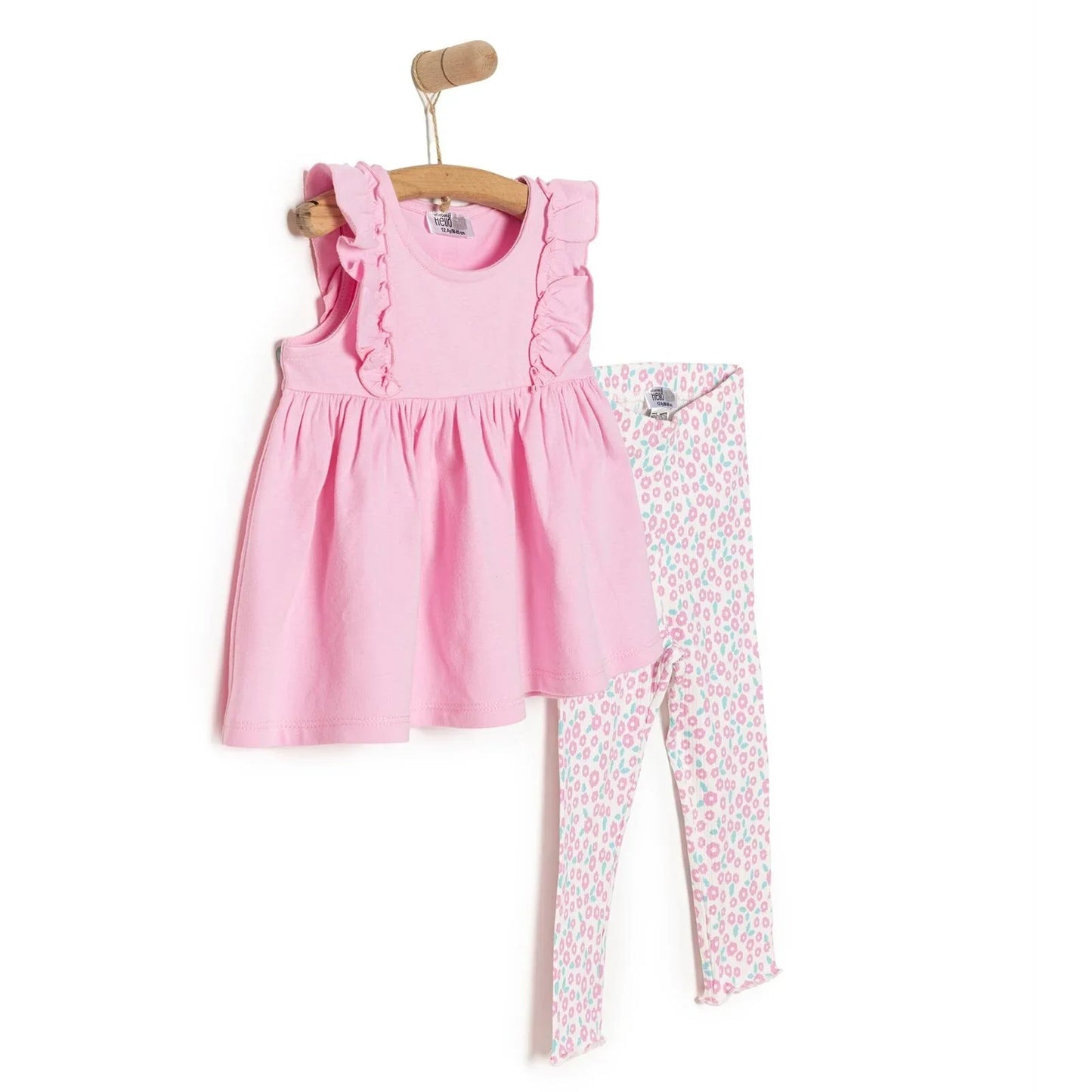 HelloBaby Baby Girl Tight & T-shirt - Mauve