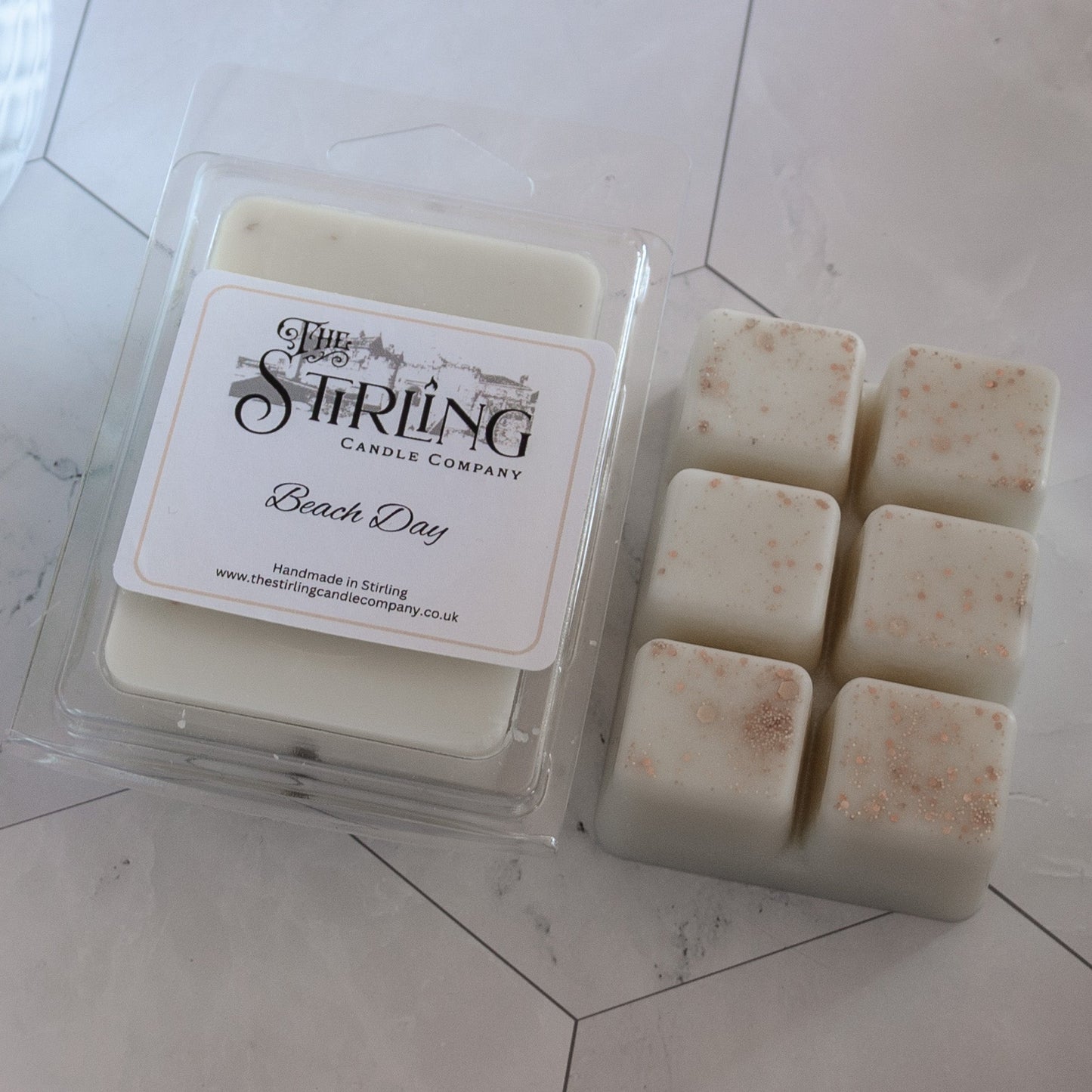 Beach Day - Wax Melt Clamshell - mezetto Shopify Collective The Stirling Candle Company