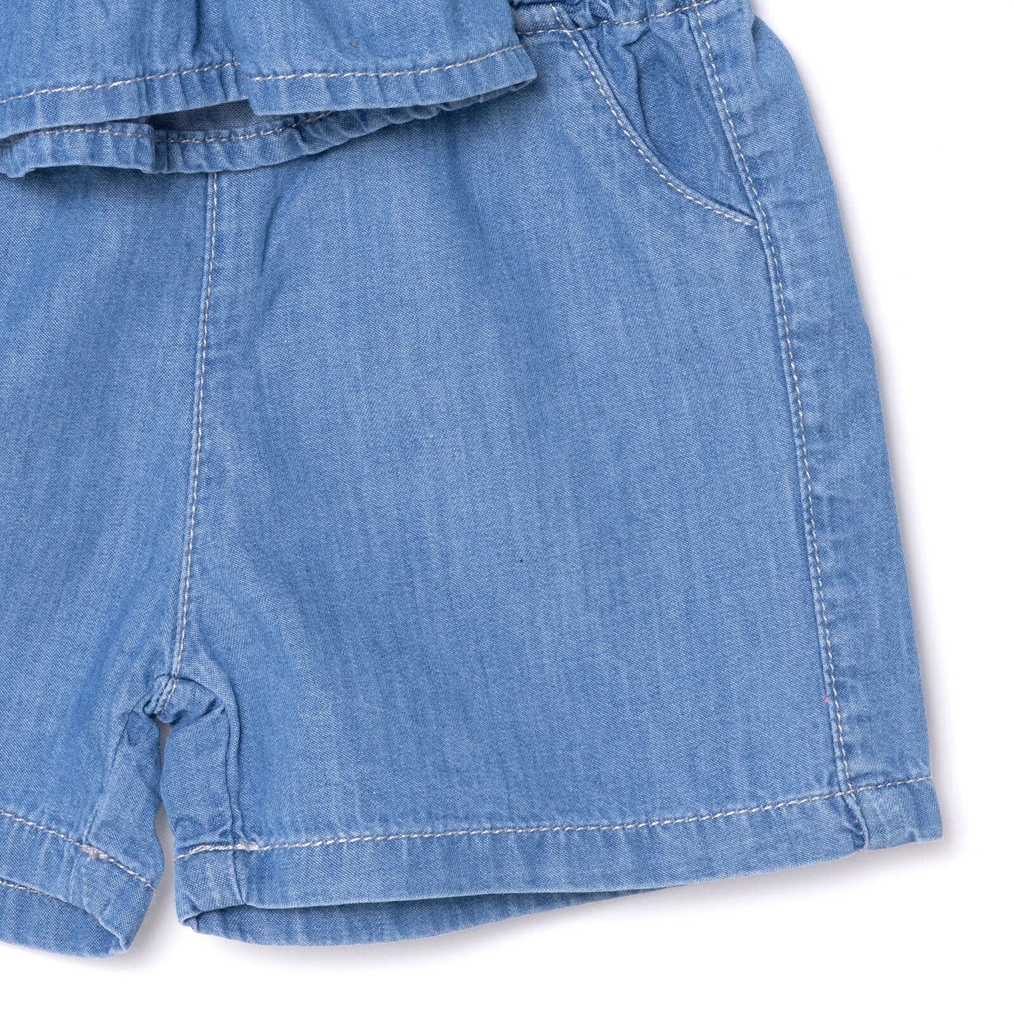 HelloBaby Daisy Girl Blouse & Shorts - Indigo