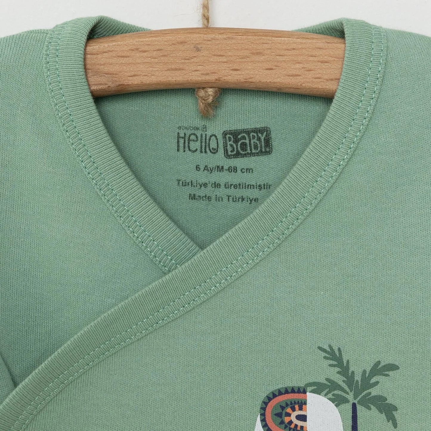 HelloBaby Baby Boy Footed Bottom & Hat & Jumpsuit - Ecru