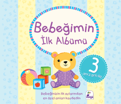 Bebeğimin İlk Albümü – (3 Anı Zarfı İle) (Ciltli)