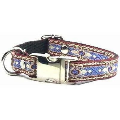 Bespoke Elegance Custom Cotton Pup Collar with Engraved Charm - mezetto