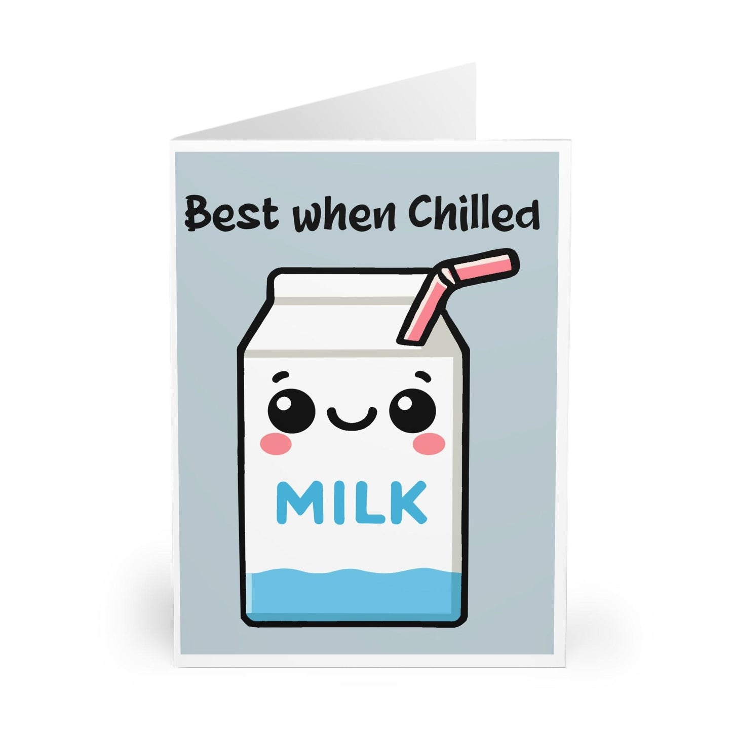 Best When Chilled Greeting Card – Funny Milk Carton Design - mezetto KEOLIX KEOLIX