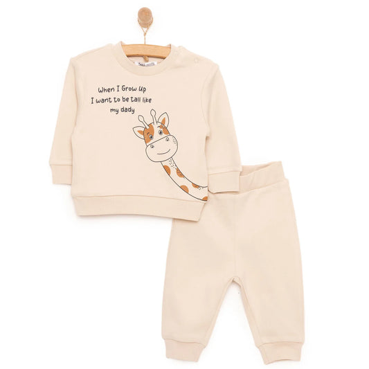 HelloBaby Baby Boy Joggers - Beige