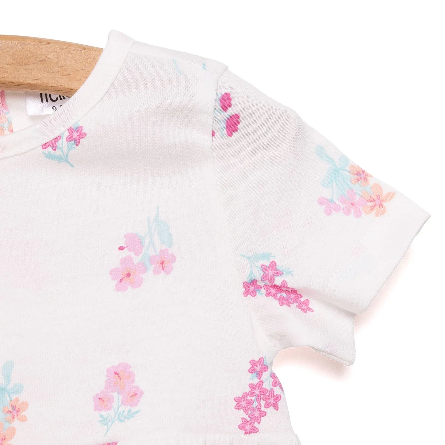 HelloBaby Basic Girl Flower Patterned Dress - Ecru