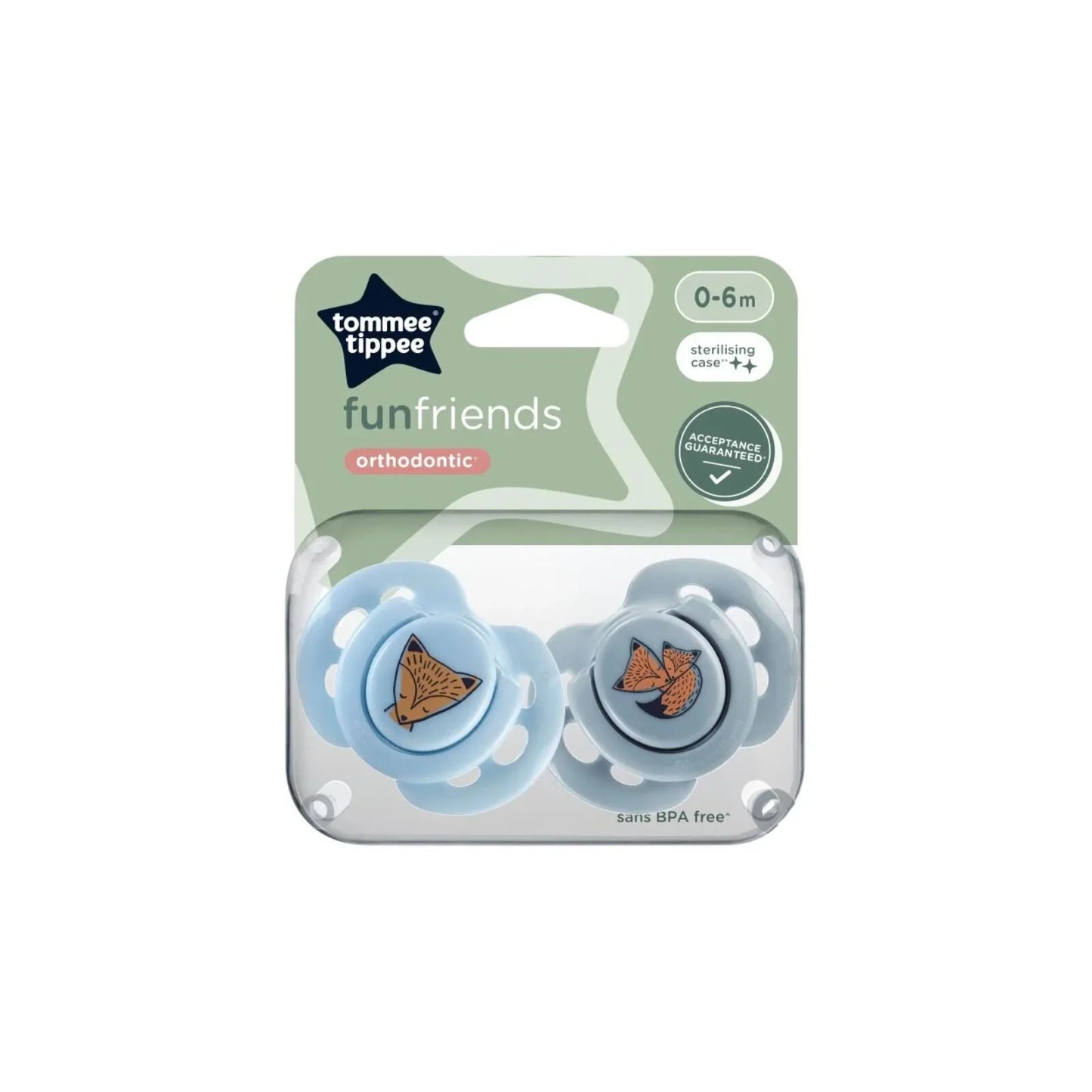 Tommee Tippee Fun Style Soother 0-6 months Pack of 2 Assorted