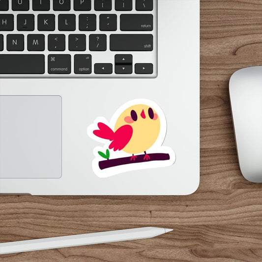 Bird on Branch Sticker – Tranquil Pastel Nature Design - mezetto KEOLIX KEOLIX