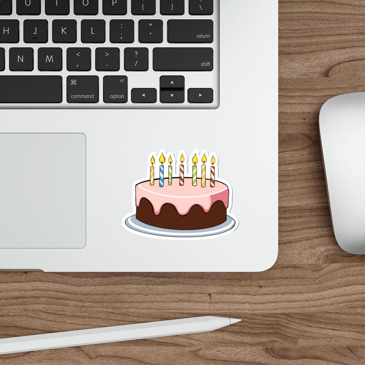 Birthday Cake Sticker – Cute Handmade Waterproof Decal - mezetto KEOLIX KEOLIX