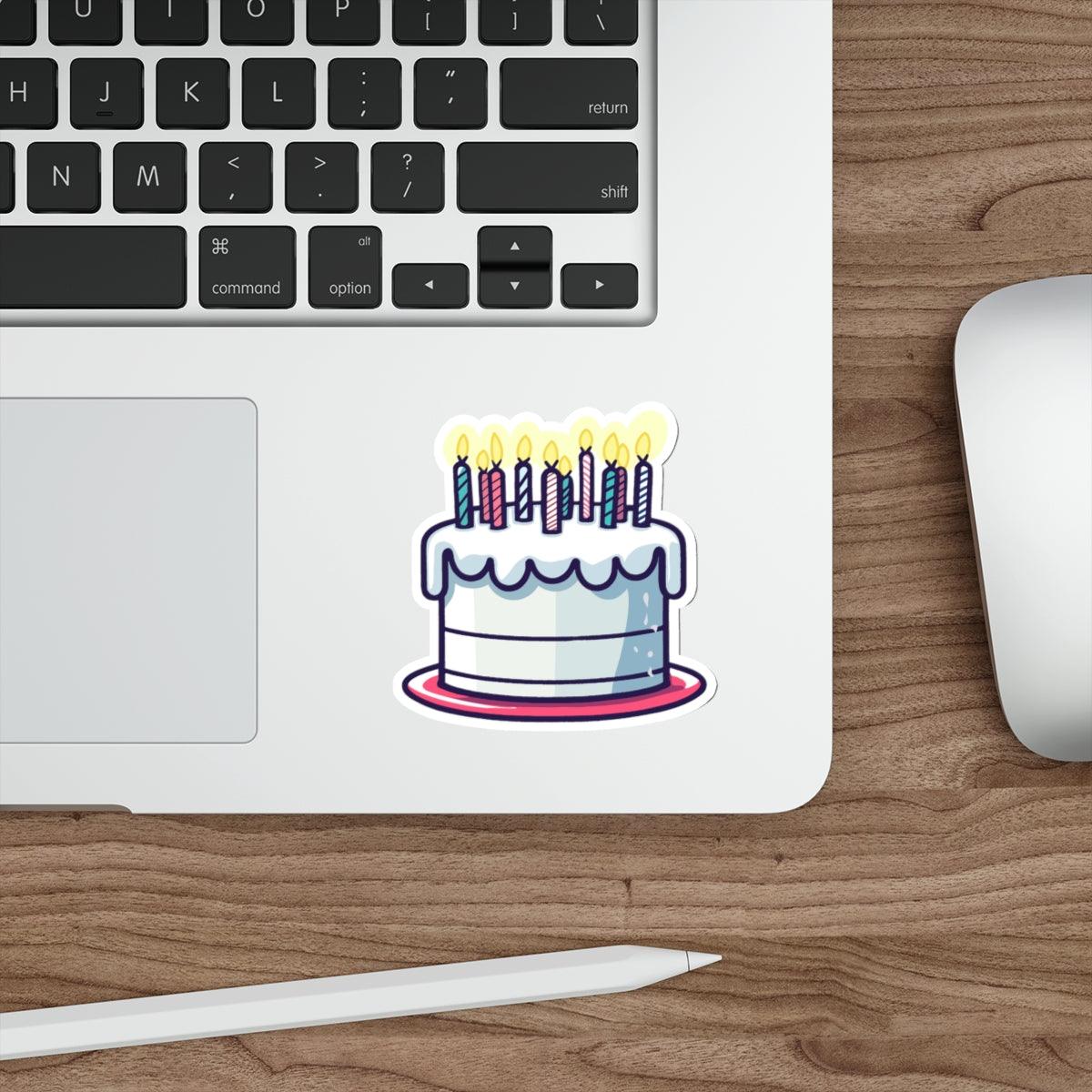 Birthday Cake Sticker – Fun Candle Cake Vinyl Decal - mezetto KEOLIX KEOLIX