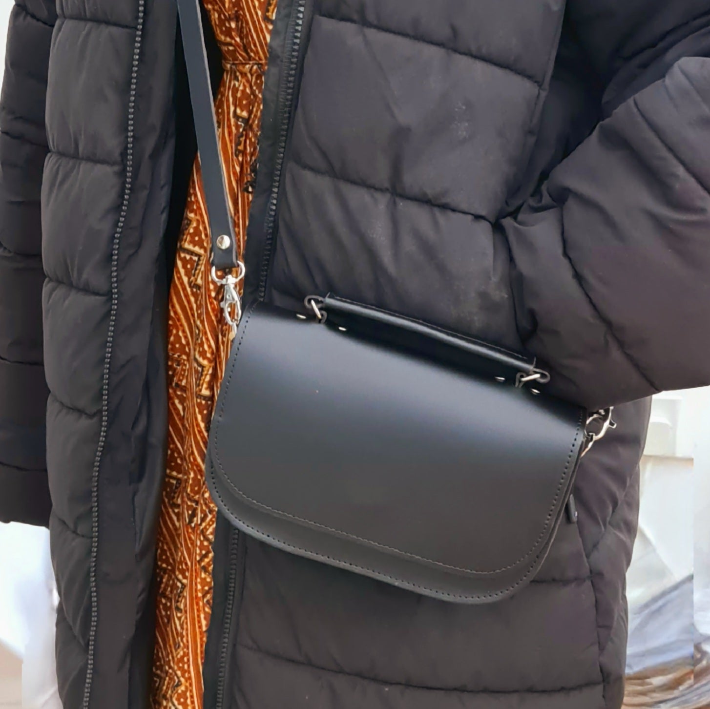 Aura Handmade Leather Bag - Black-3