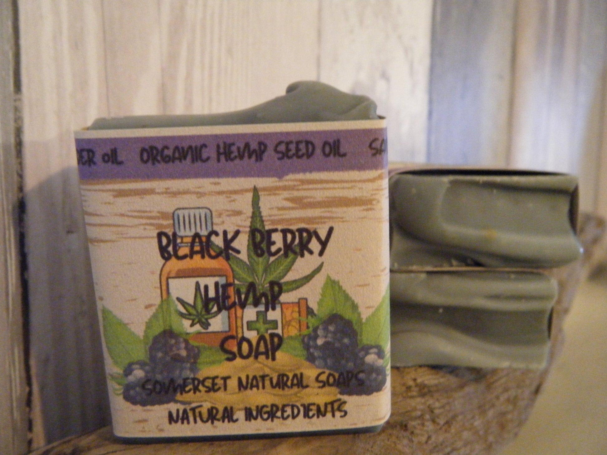 Black Berry Hemp Vegan soap - mezetto Shopify Collective Somerset Natural Soaps