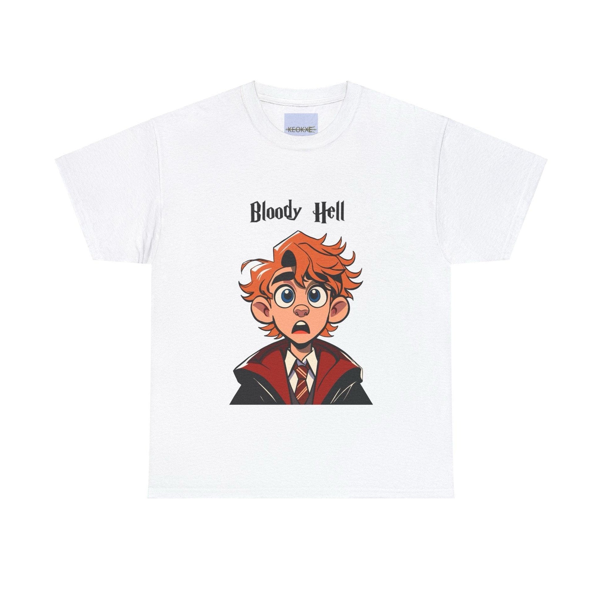 Bloody Hell – Funny Redhead Wizard Graphic Tee - mezetto KEOLIX KEOLIX