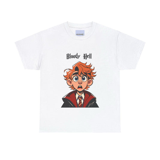 Bloody Hell – Funny Redhead Wizard Graphic Tee - mezetto KEOLIX KEOLIX