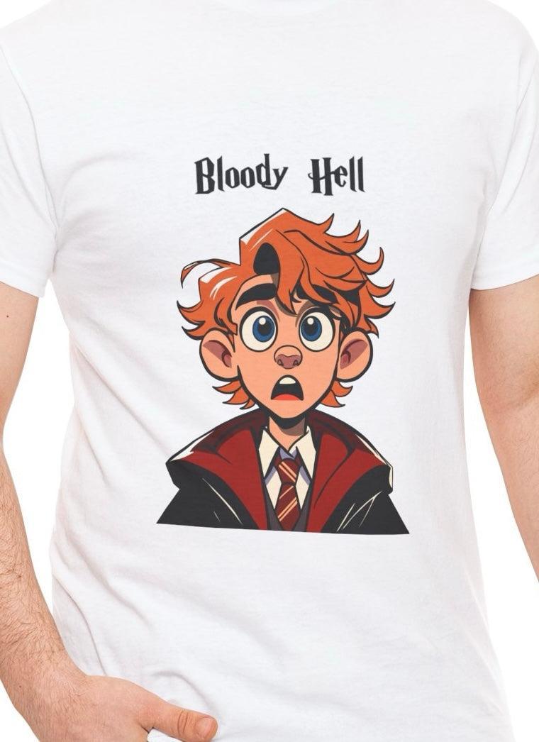 Bloody Hell – Funny Redhead Wizard Graphic Tee - mezetto KEOLIX KEOLIX