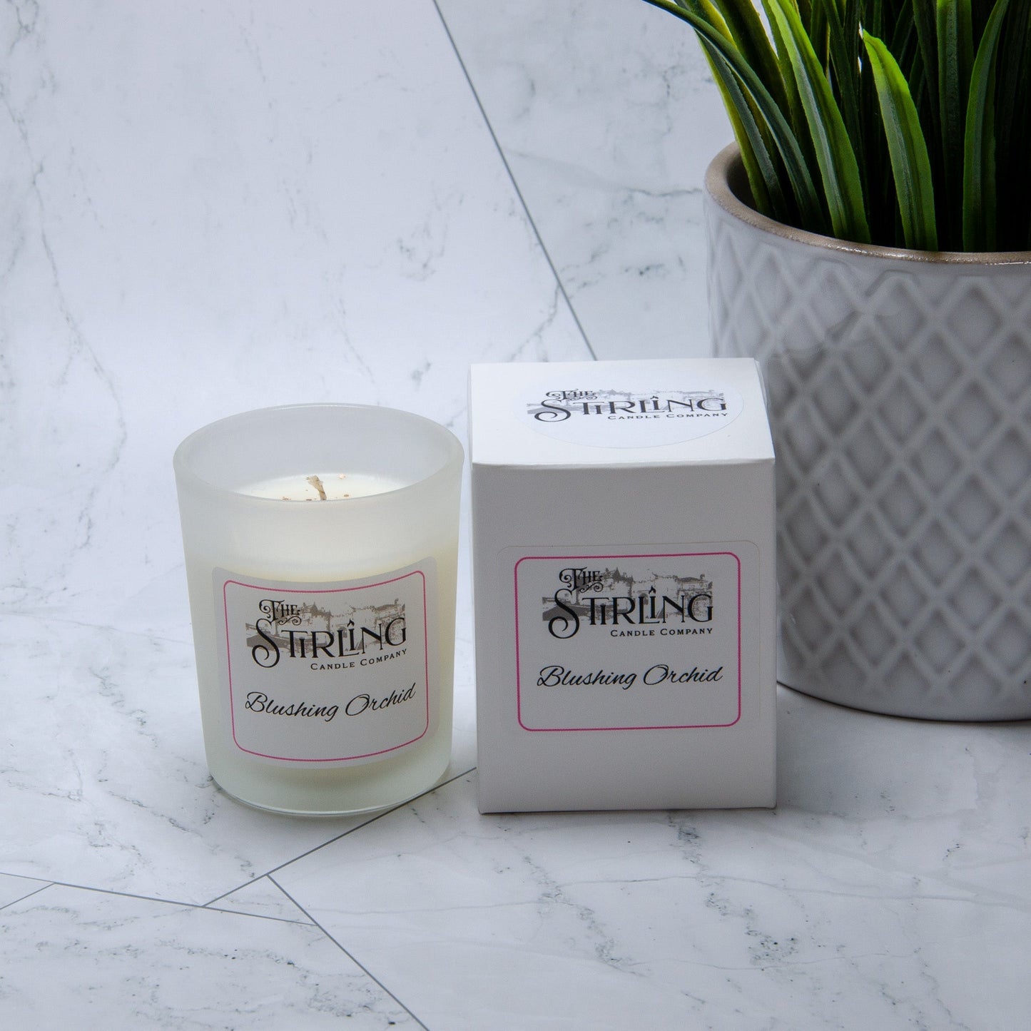Blushing Orchid - Small Candle - mezetto Shopify Collective The Stirling Candle Company