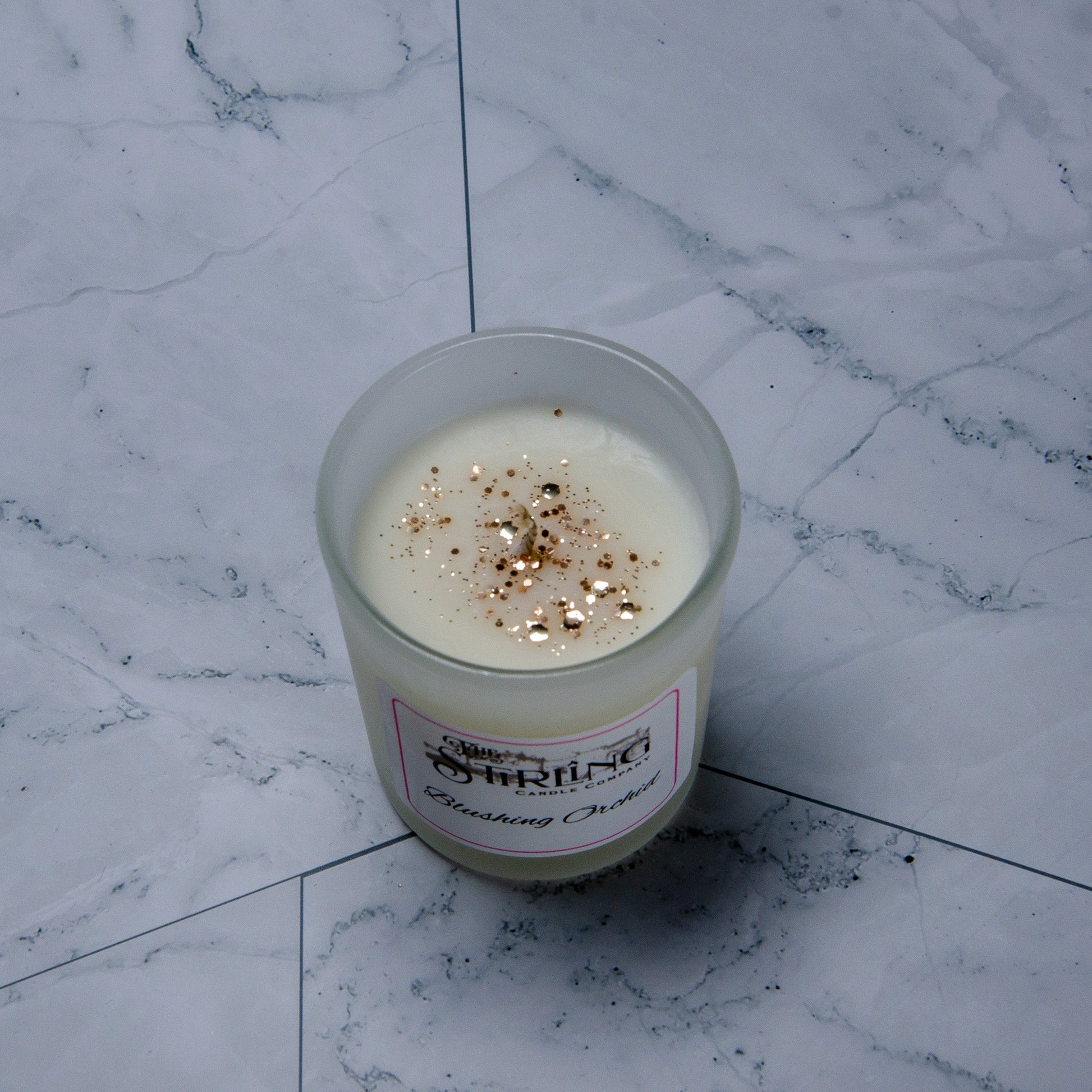 Blushing Orchid - Small Candle - mezetto Shopify Collective The Stirling Candle Company
