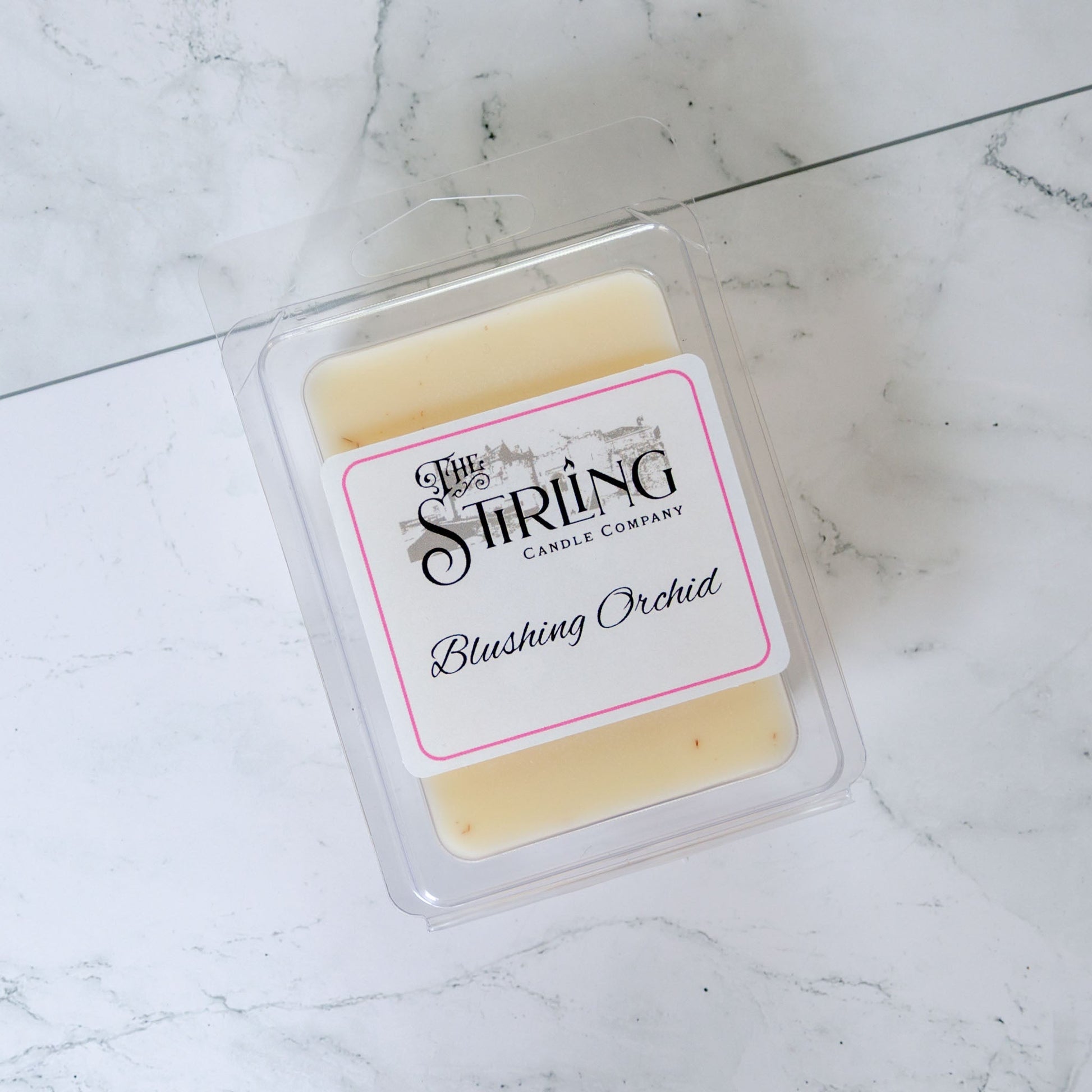 Blushing Orchid - Wax Melt Clamshell - mezetto Shopify Collective The Stirling Candle Company