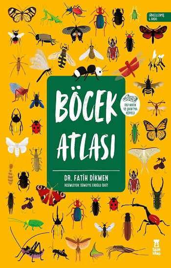 Böcek Atlası (Ciltli-Harita ve Çıkartma Hediyeli)