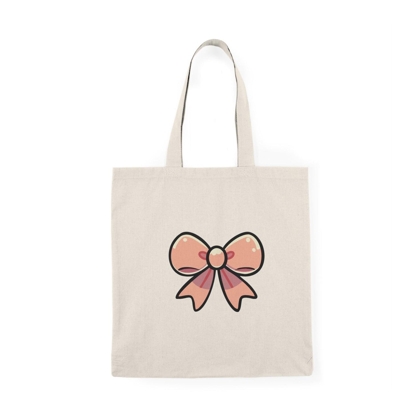 Bow Tote Bag – Cute Cartoon Bow Recycled Cotton Tote - mezetto KEOLIX KEOLIX