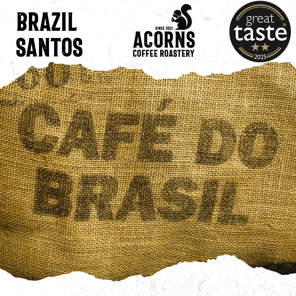 Brazil Santos Medium Roast - mezetto Acorns Coffee & Cake Acorns Coffee & Cake
