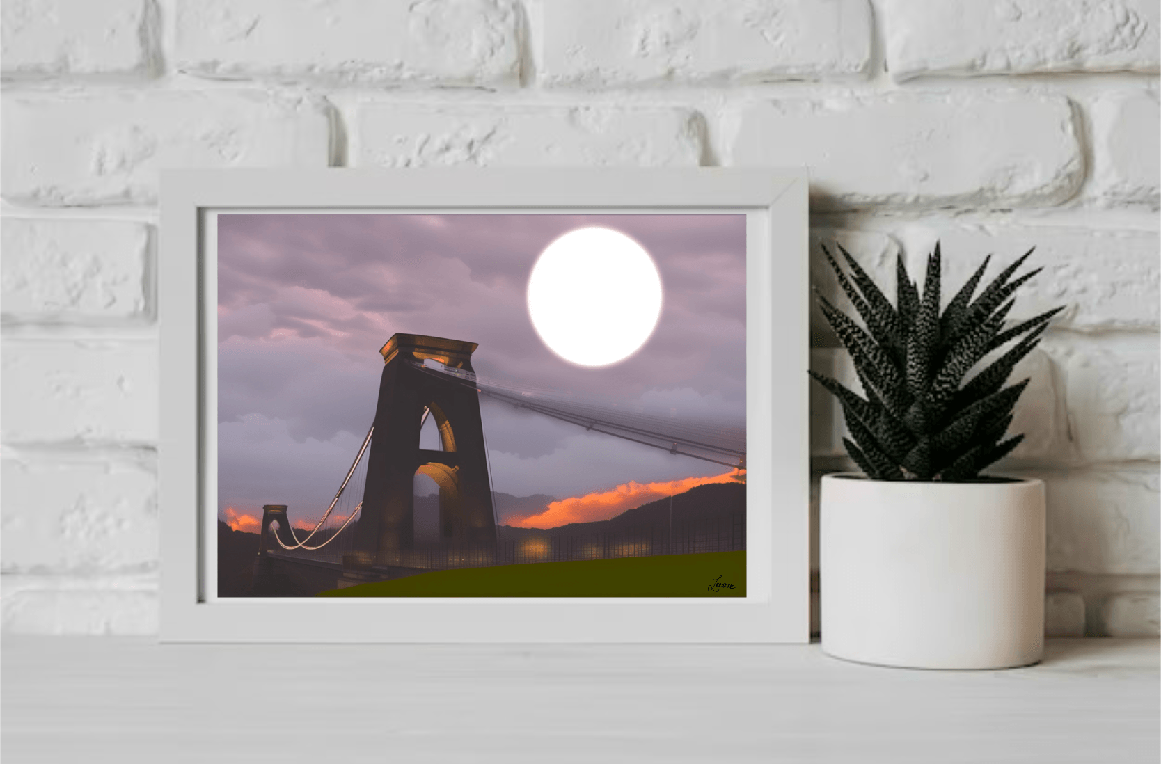 Bristol Suspension Bridge – Moody Night Print - mezetto KEOLIX KEOLIX