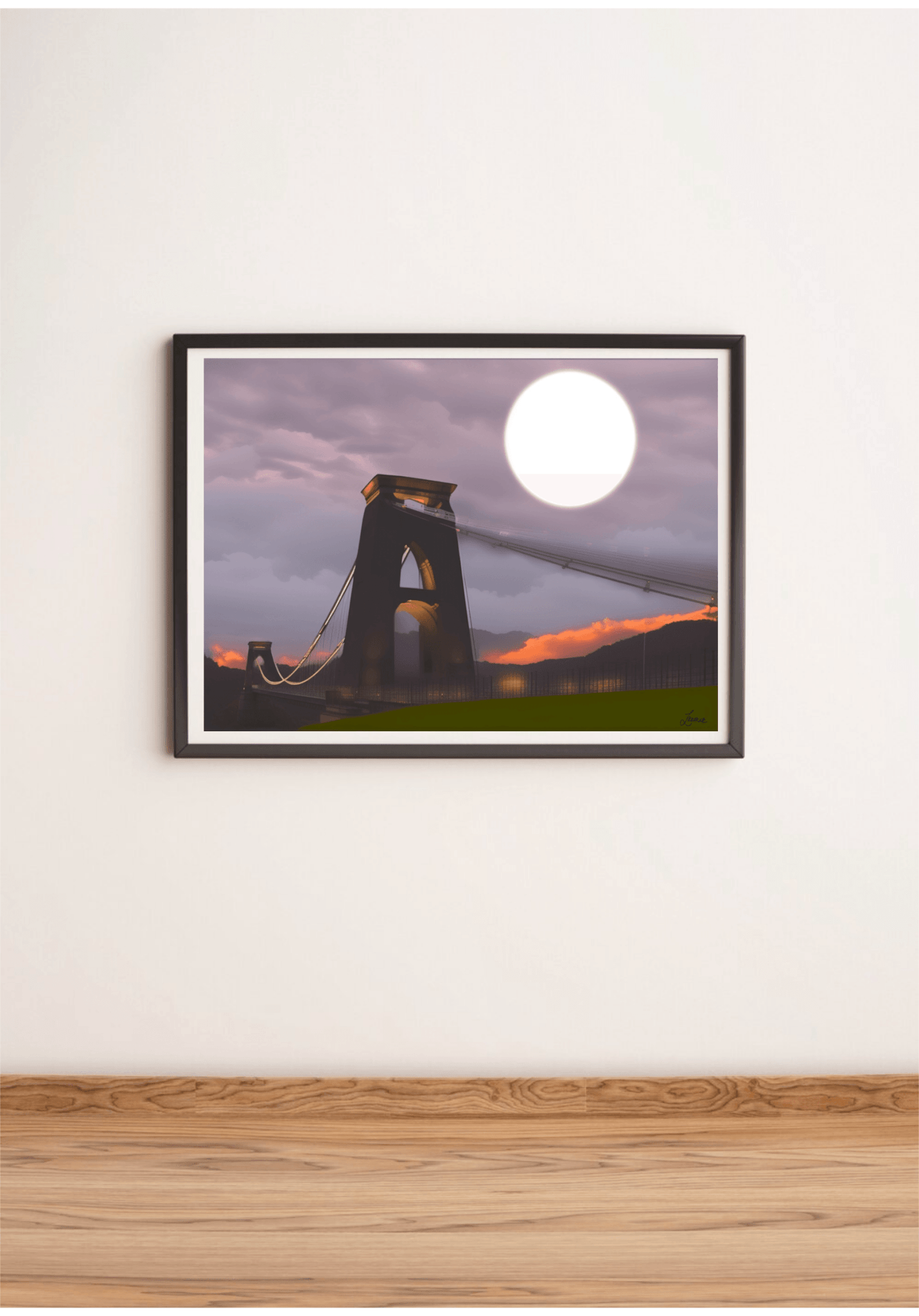 Bristol Suspension Bridge – Moody Night Print - mezetto KEOLIX KEOLIX