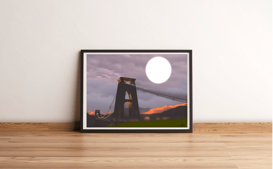 Bristol Suspension Bridge – Moody Night Print - mezetto KEOLIX KEOLIX
