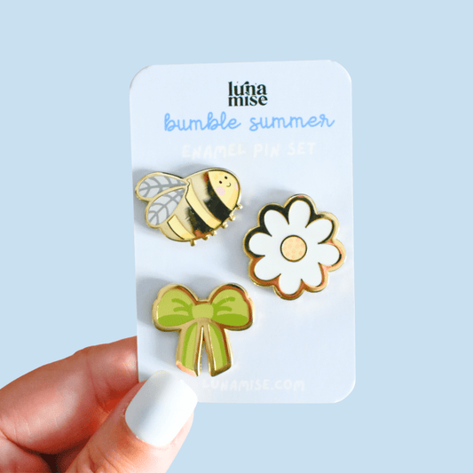 Bumble Summer Pin Set - mezetto Lunamise Lunamise