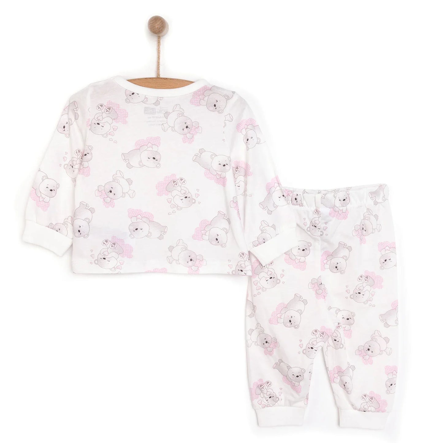 HelloBaby Baby Girl Long Sleeve Pyjamas Set - White
