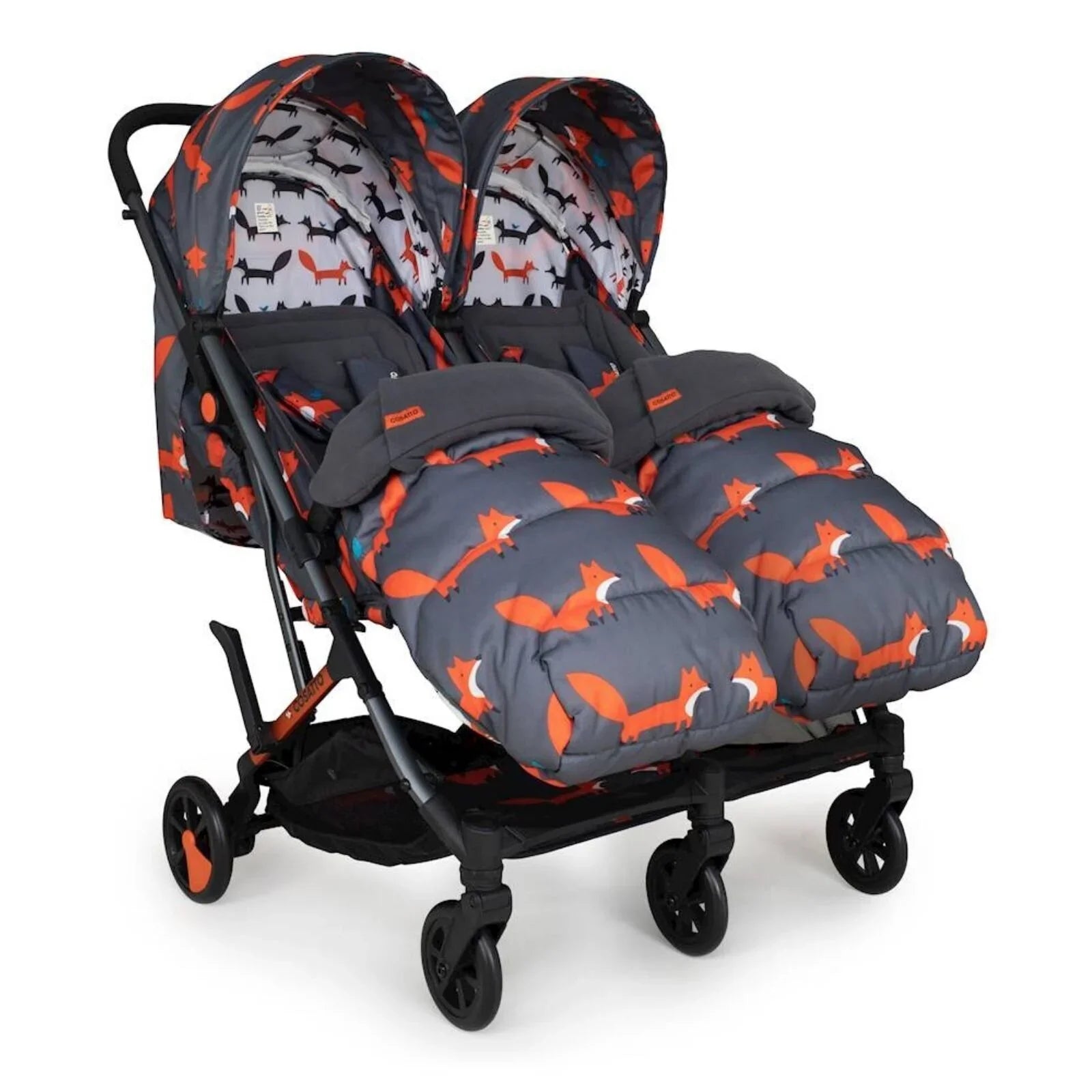 Cosatto Woosh Double Stroller - Charcoal Mister Fox