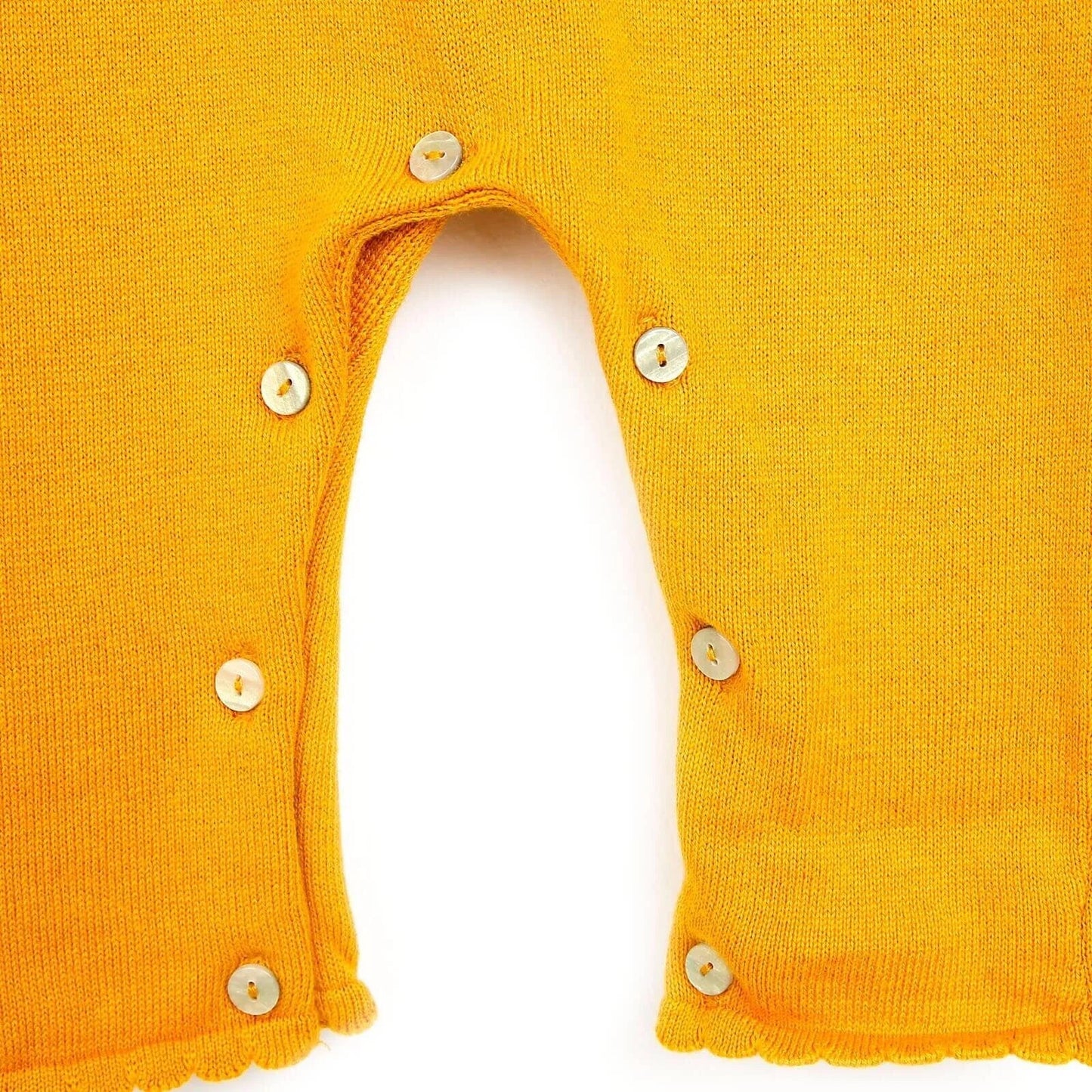 HelloBaby Newborn Knit Ruffled Jumpsuit - Mustard