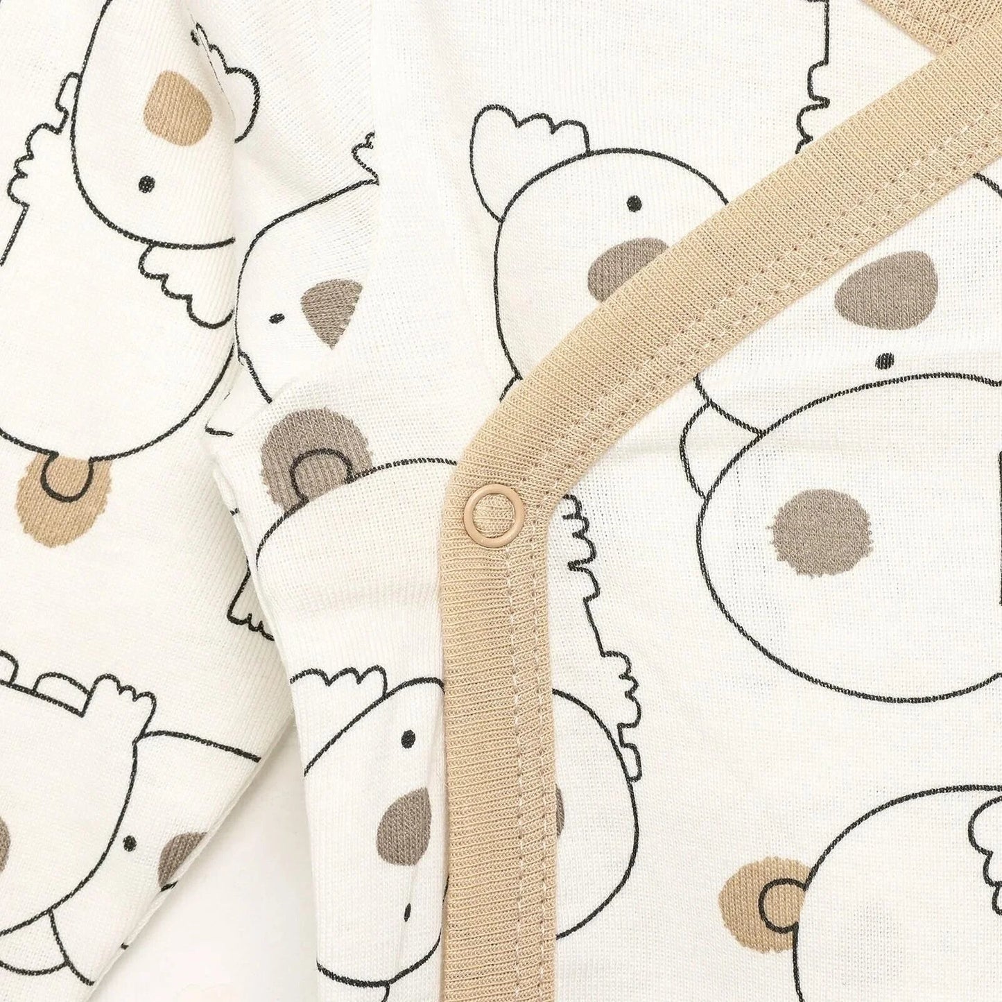 Motherlove Newborn Organic Sleeve Bodysuit - Beige