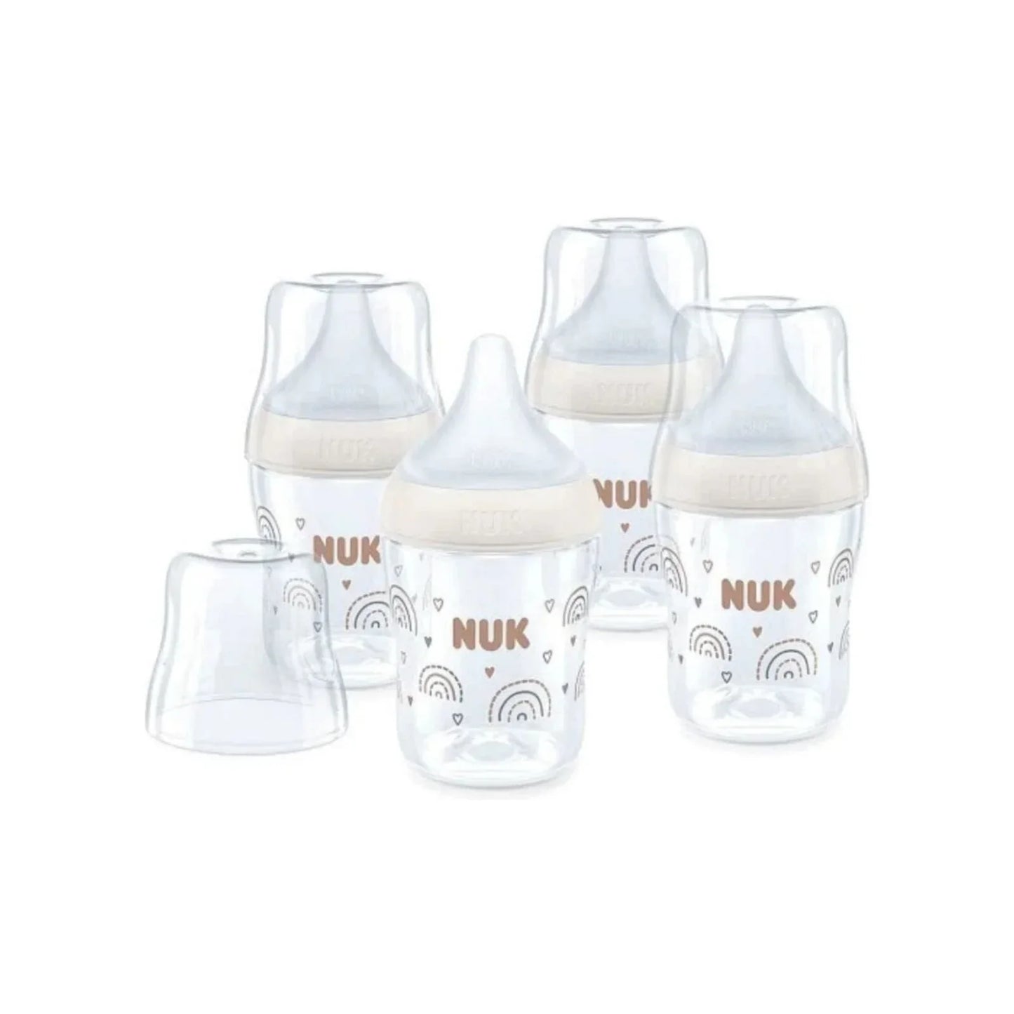 NUK Anti-Colic Perfect Match 150ml Pack of 4 - Rainbow