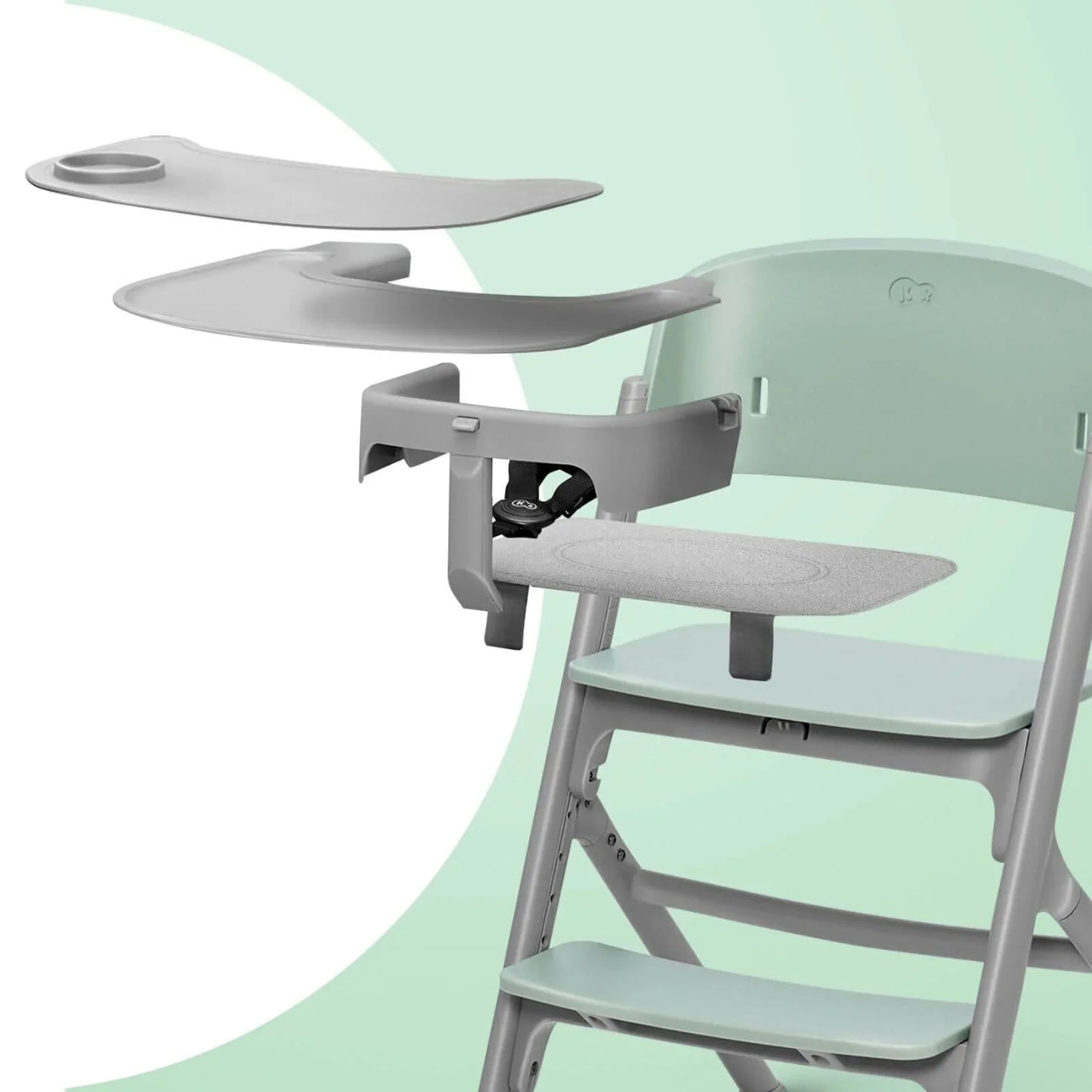 Kinderkraft Livy Highchair with Tray - Olive Green