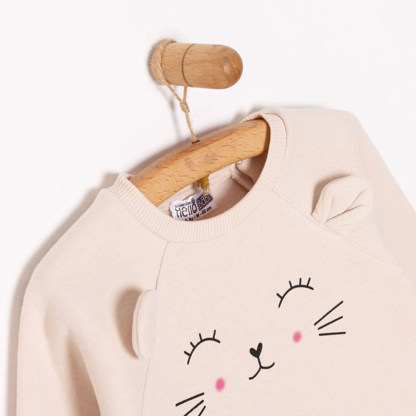 HelloBaby Newborn Girl Figure Jumpsuit - Beige