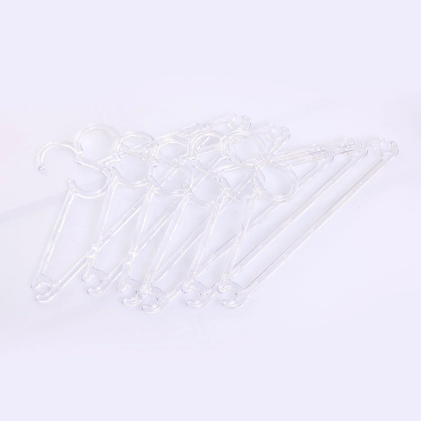 HelloBaby Crystal Transparent Hanger 6 pcs - White