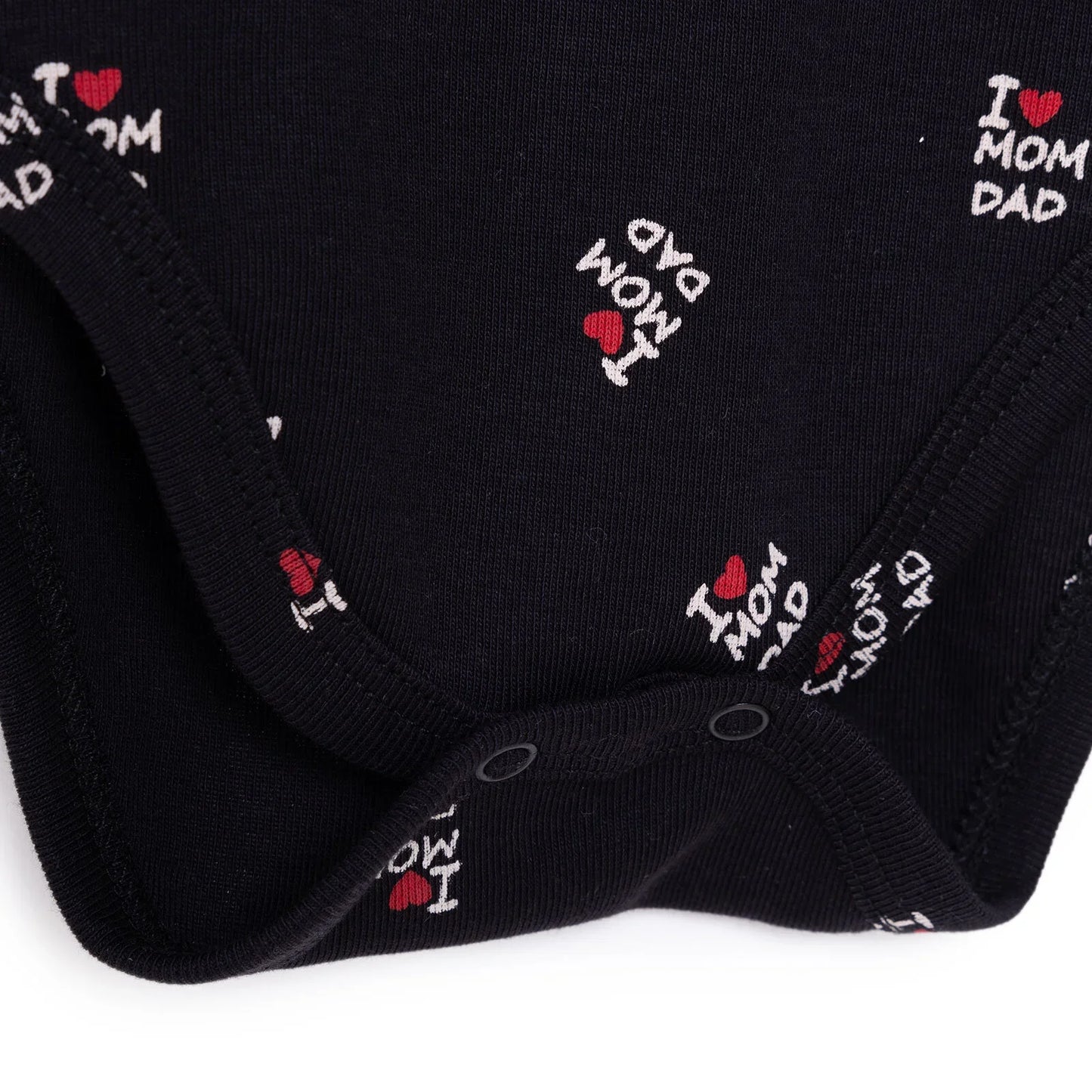 HelloBaby Unisex Long Sleeve Bodysuit - Black