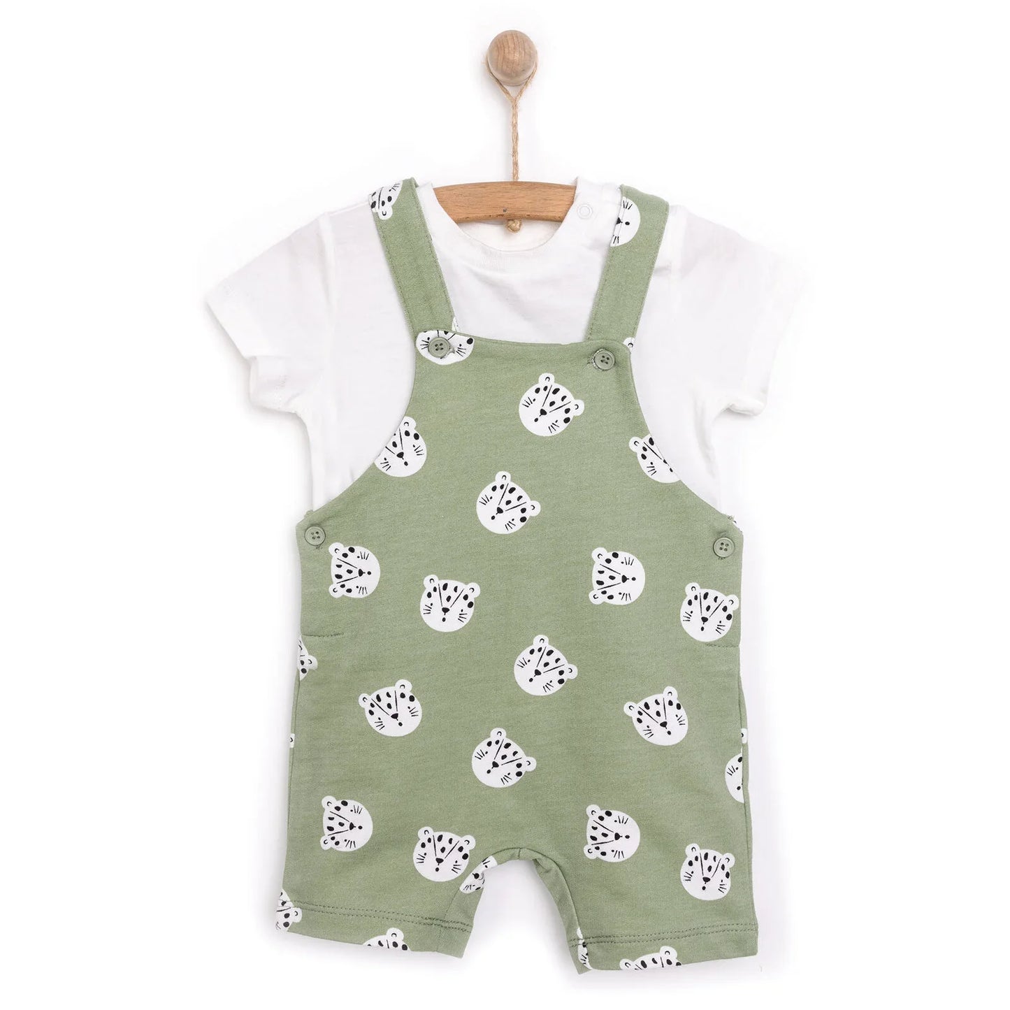 HelloBaby Basic Boy Overall Short - White