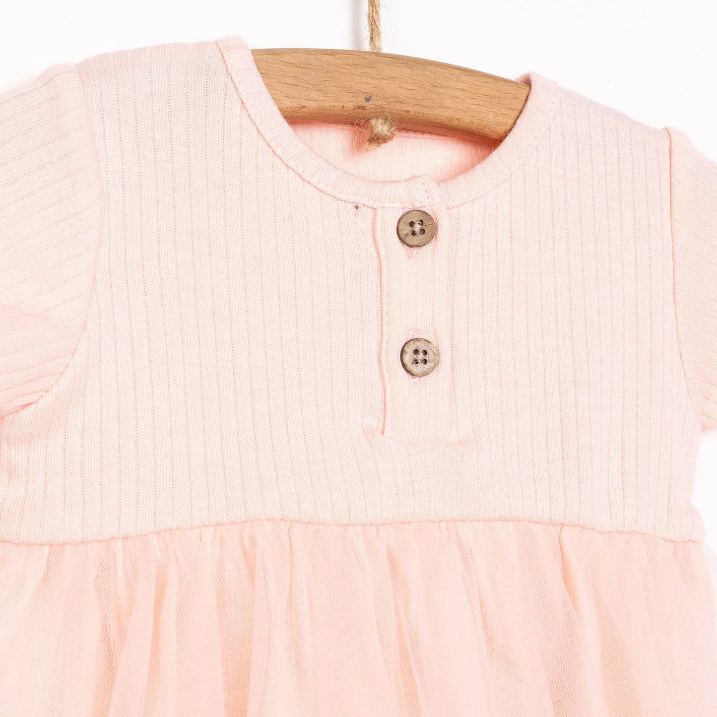 HelloBaby Newborn Girl Tulle Dress - Salmon