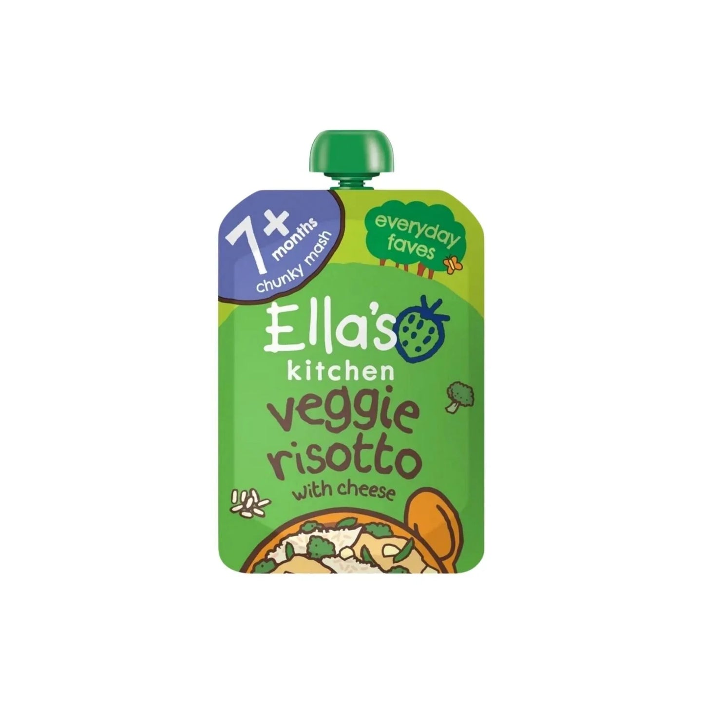 Ella's Kitchen Organic Veggie Risotto with Cheese Baby Food Pouch 7+ months 130g