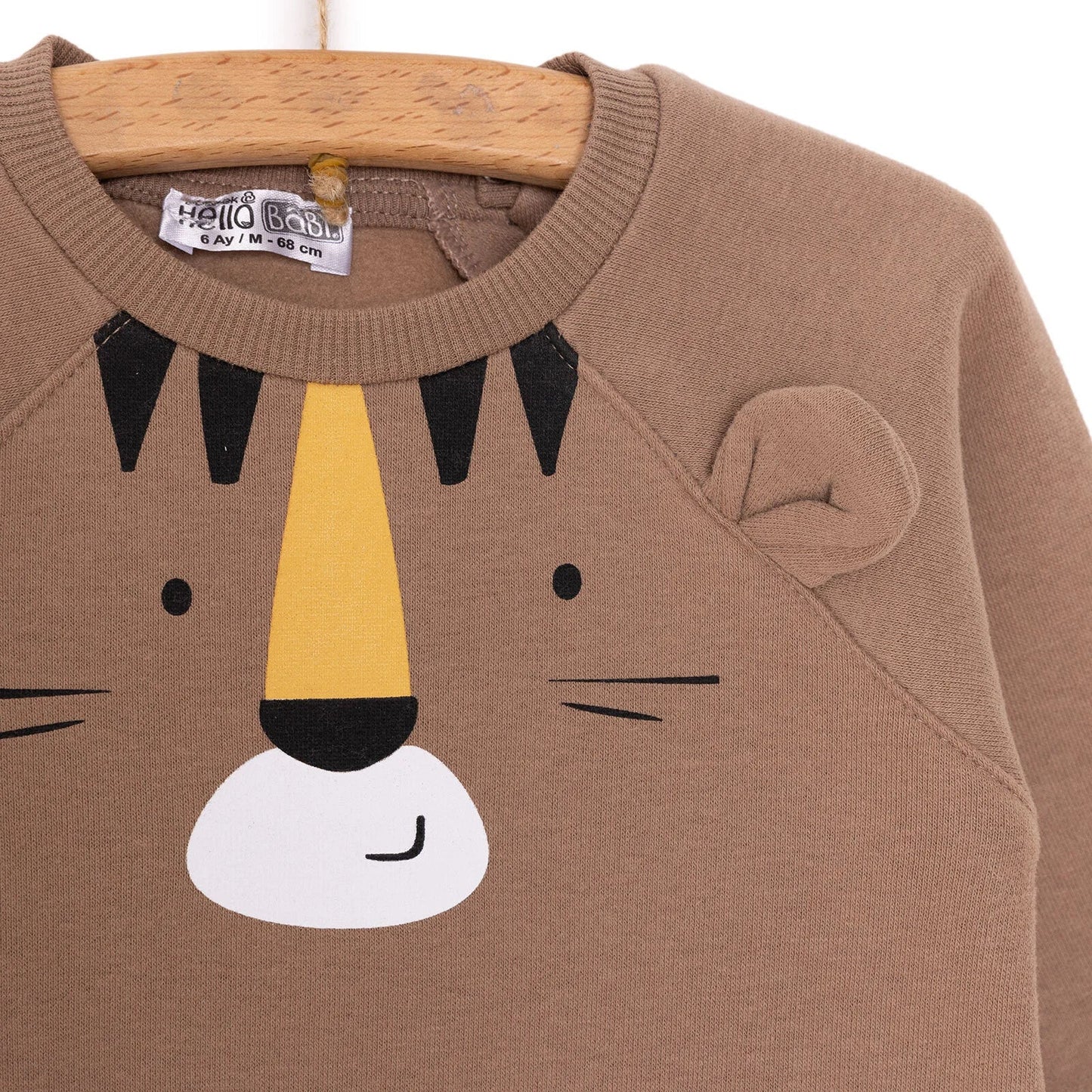 HelloBaby Newborn Boy Figure Jumpsuit - Brown